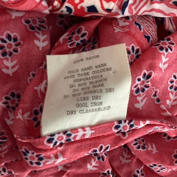 Spell Gypsiana Red Bandana Print Shirt Dress XS Long Sleeve Rayon Boho - Picture 7 of 7